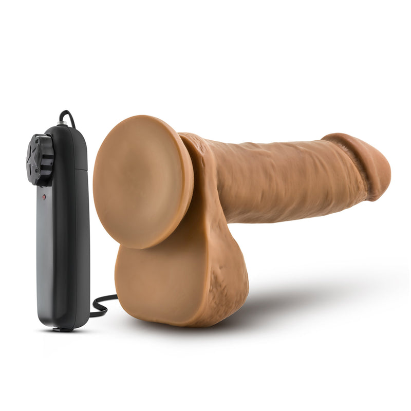 Blush Novelties Loverboy Soccer Champ Vibrating 8 Inch Dildo Mocha