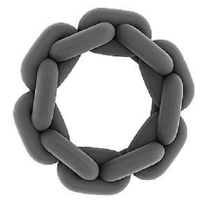 Sono No. 5 Chain Silicone Cockring Gray Inner Circumference: 26.5 mm (Limited Period Sale)