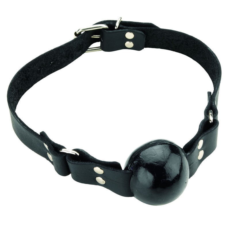 Spartacus Ball Gag Oiltan Leather With Buckle Closure 1.5 Inch Black (Good Reviews)