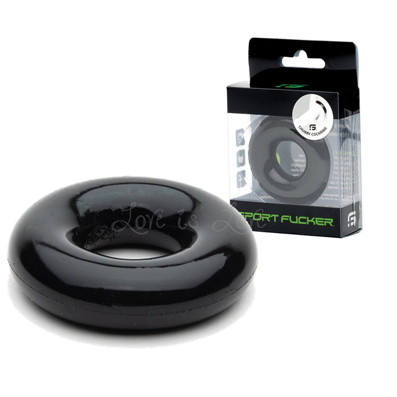 Sport Fucker Premium Silicone Chubby Cockring Black