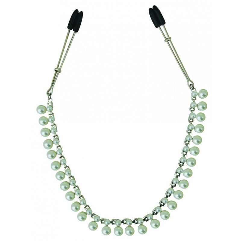 Sportsheets Midnight Pearl Chain Nipple Clips