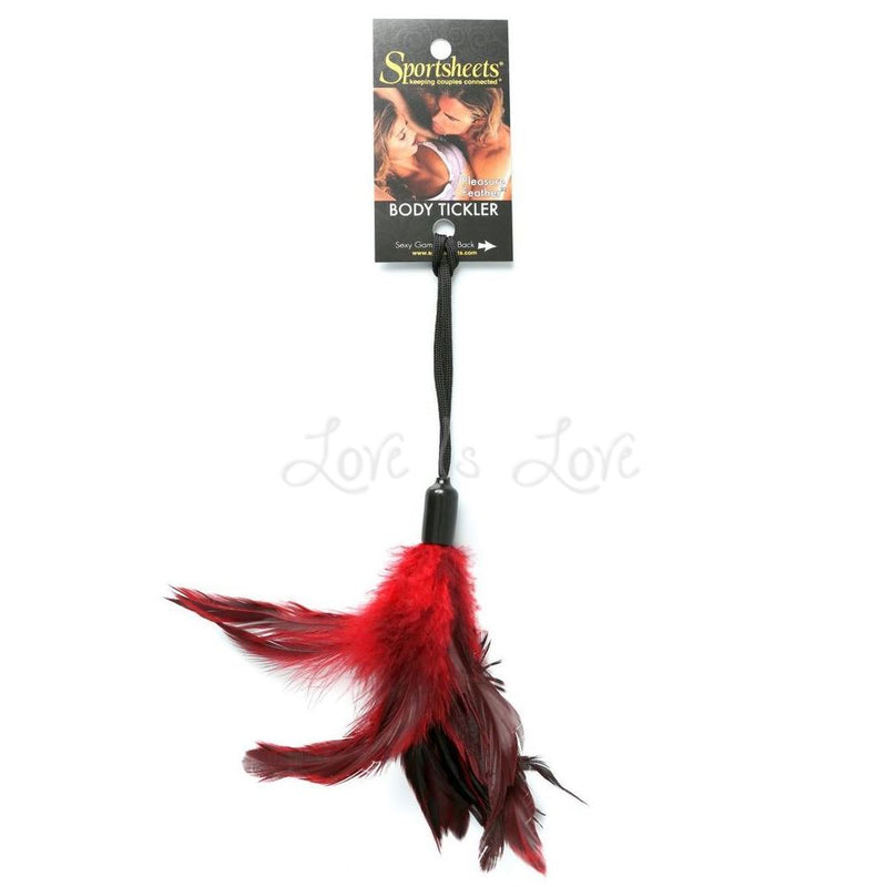Sportsheets Pleasure Feather Body Tickler Red or Black