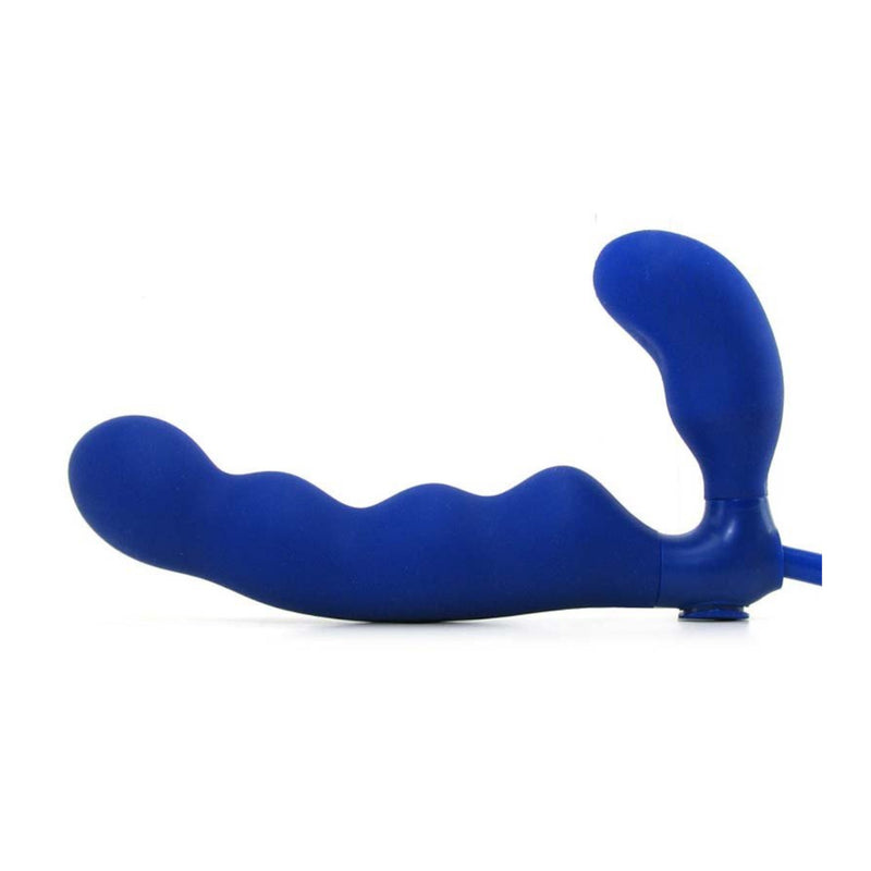 NS Novelties Mischief Inflatable Silicone Strapless Strap-On 7.5 Inch in Blue [Clearance*]