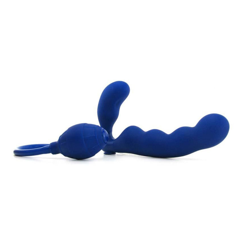 NS Novelties Mischief Inflatable Silicone Strapless Strap-On 7.5 Inch in Blue [Clearance*]