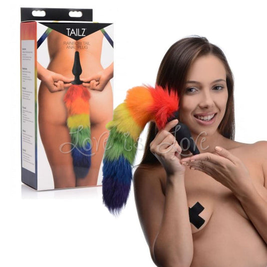 Tailz Rainbow Tail Silicone Anal Plug