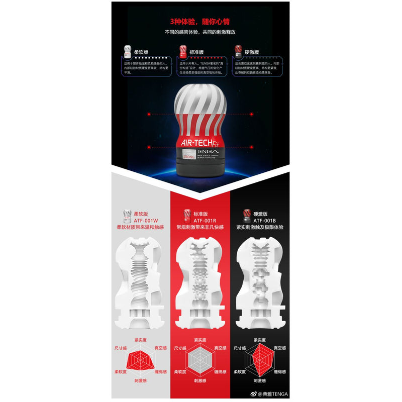 Tenga Air-Tech Fit Reusable Vacuum Cup Gentle or Regular or Strong (Limited Period Sale Now)
