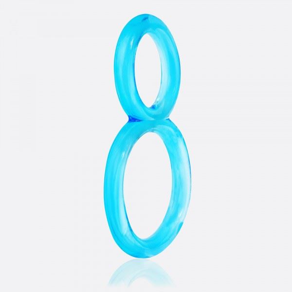 The Screaming O Ofinity Double Erection Ring Blue