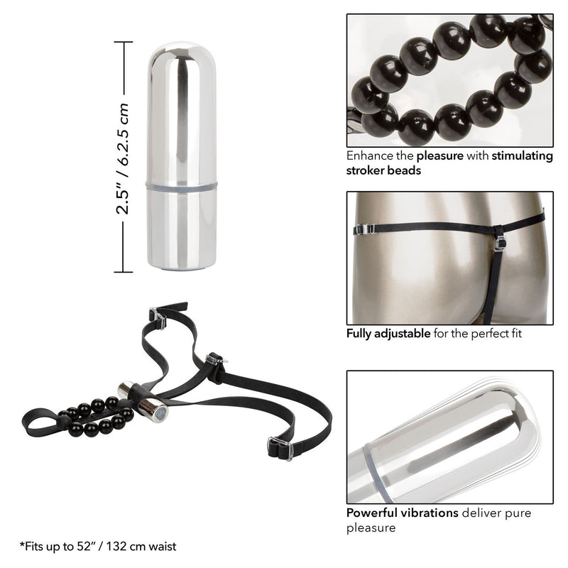 Calexotics Rechargeable Lover's Thong with Pleasure Beads [Clearance*]