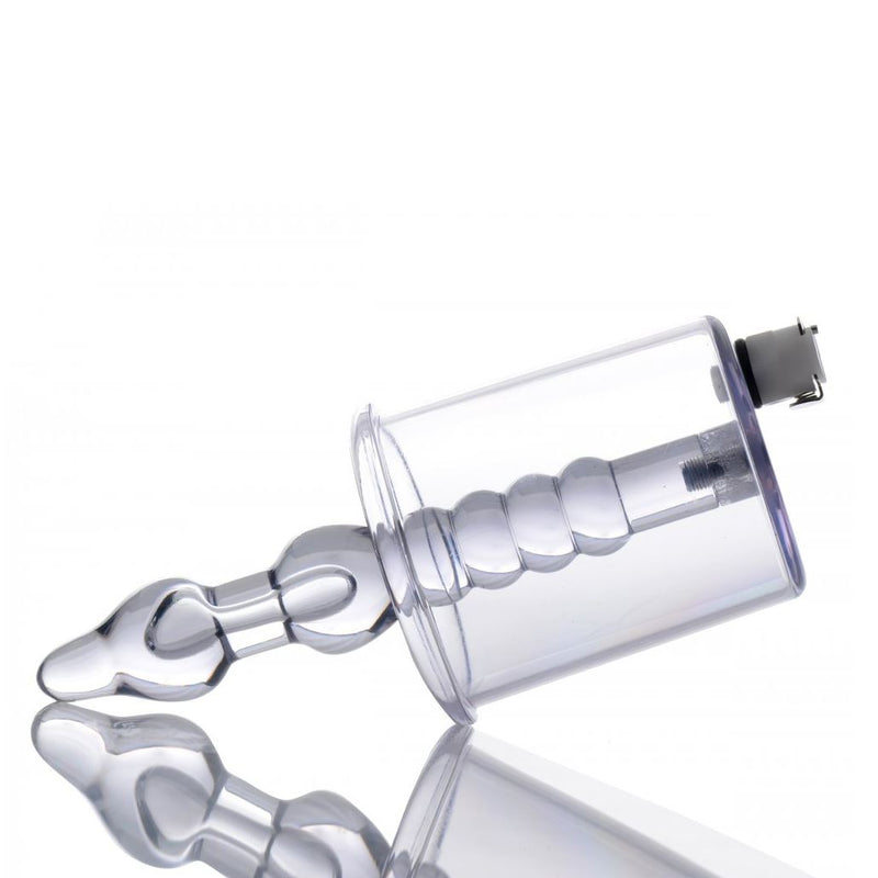 Tom Of Finland Anal Rosebud Vacuum with Beaded Rod (Piston Vacuum Pump Not Included)(Authorized Dealer)