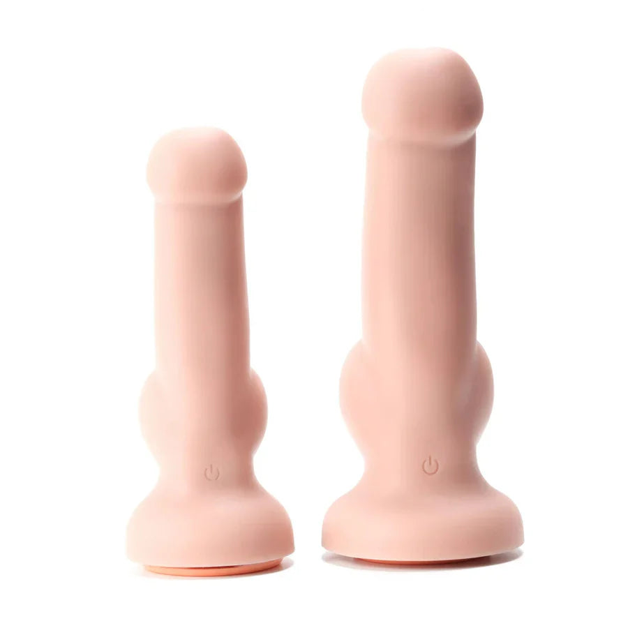 Tracy's Dog Dual Strap On Harness with Detachable Vibrating Dildo Beige