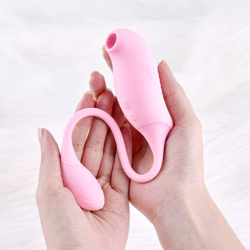 Erocome Tucana Dual Clitoral Stimulator Deep Rose and Pink (Limited Period Sale)