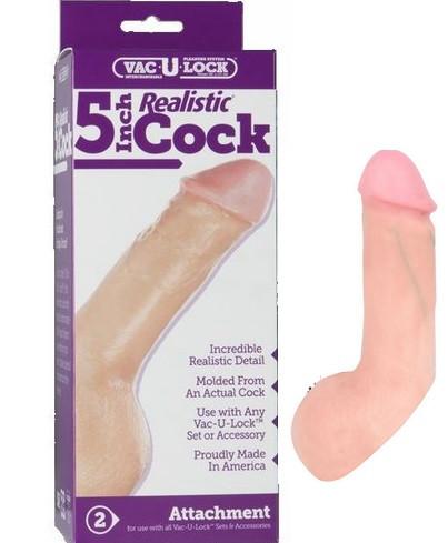 Vac-U-Lock Realistic Cock 5 Inch