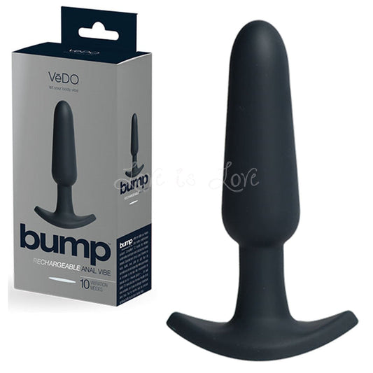 Vedo Bump Rechargeable Silicone Anal Vibe Just Black