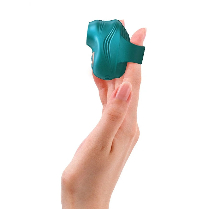 Love to Love Kisscool Tapping Finger Vibrator - Iridescent Green [Limited Period SALE]