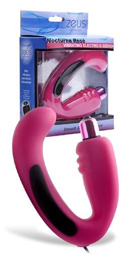 Zeus Nocturna Rose Vibrating Silicone Electro G-Seeker [Clearance SALE*]
