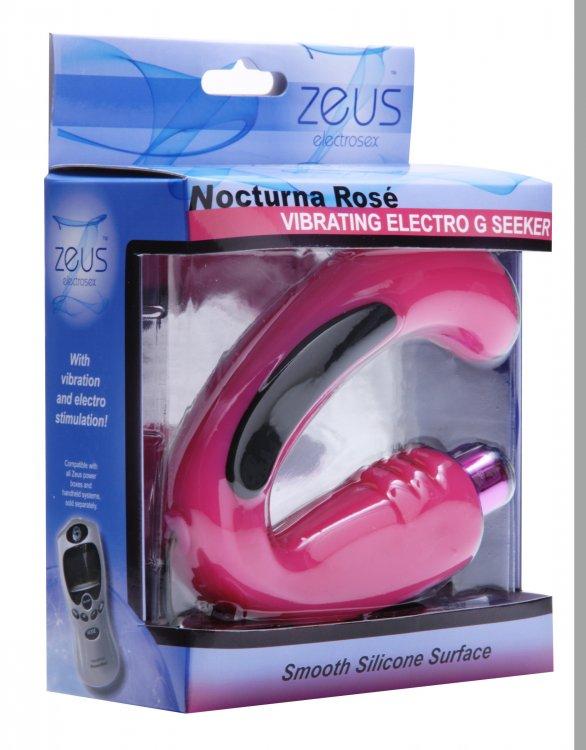 Zeus Nocturna Rose Vibrating Silicone Electro G-Seeker [Clearance SALE*]
