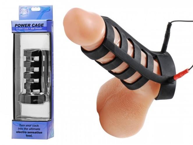 Zeus Power Cage Silicone EStim Cock And Ball Sheath [SALE*]