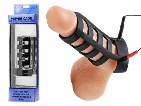 Zeus Power Cage Silicone EStim Cock And Ball Sheath [SALE*]