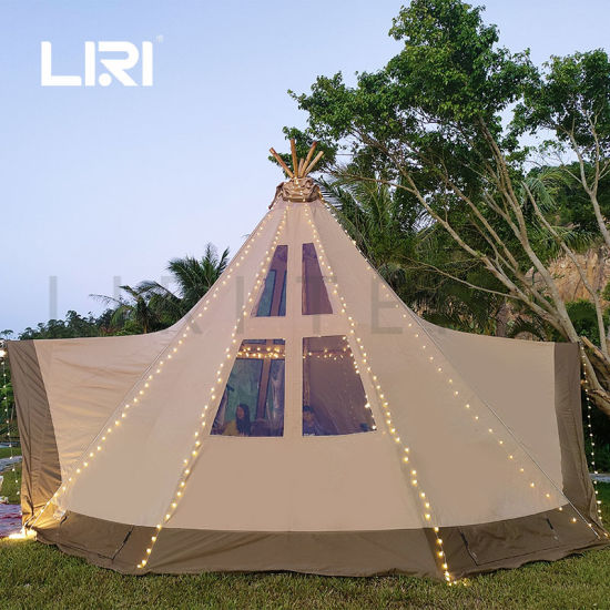 Large Luxury Family 8 Person Outdoor Tipi Tent Pyramid Camping Manufacture Tents for Sale - Image 6