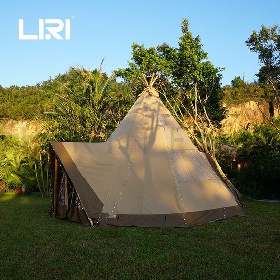 Large Luxury Family 8 Person Outdoor Tipi Tent Pyramid Camping Manufacture Tents for Sale - Image 5
